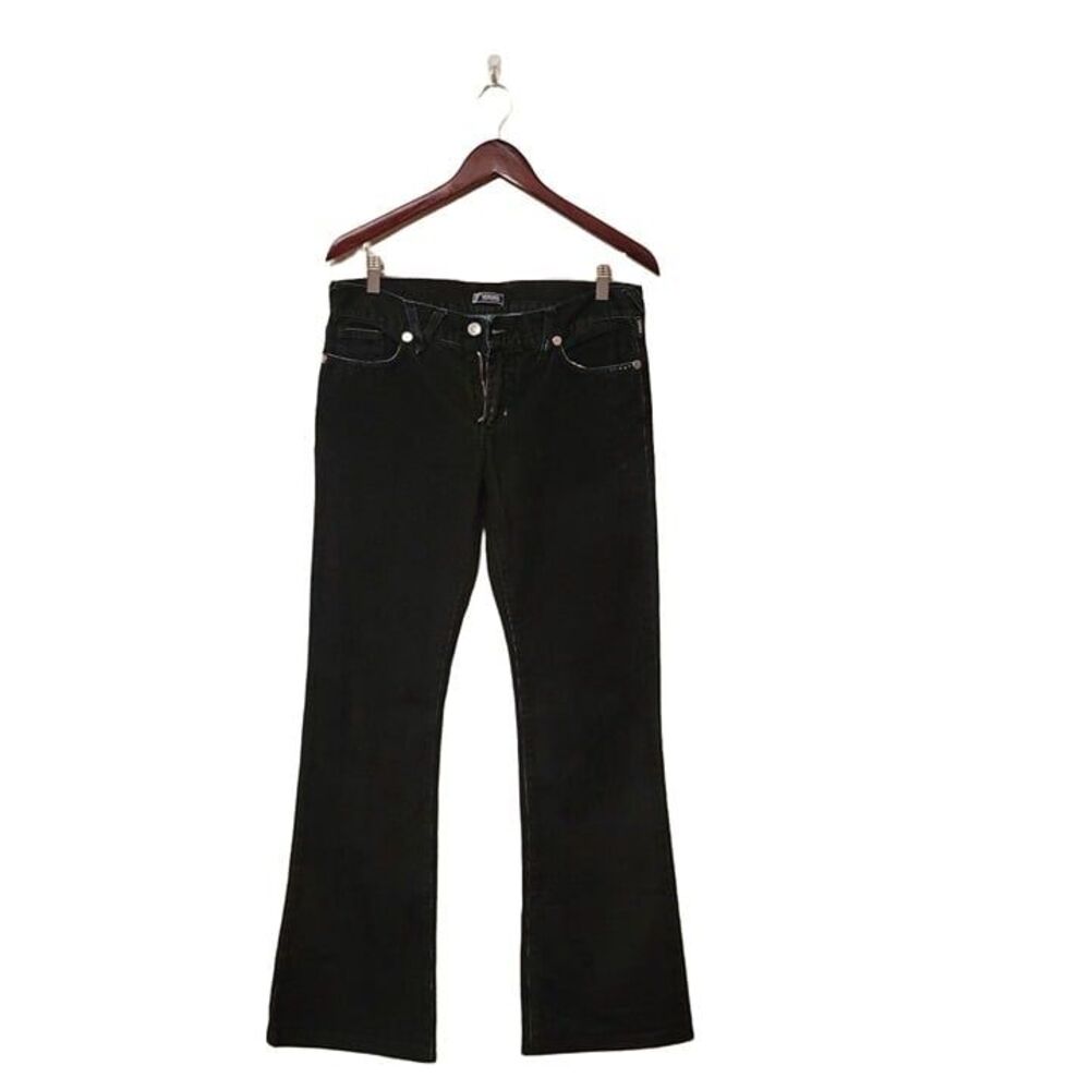 Versace Jeans Couture Womens Pants Black 30 Corduroy Bootcut Flare Logo